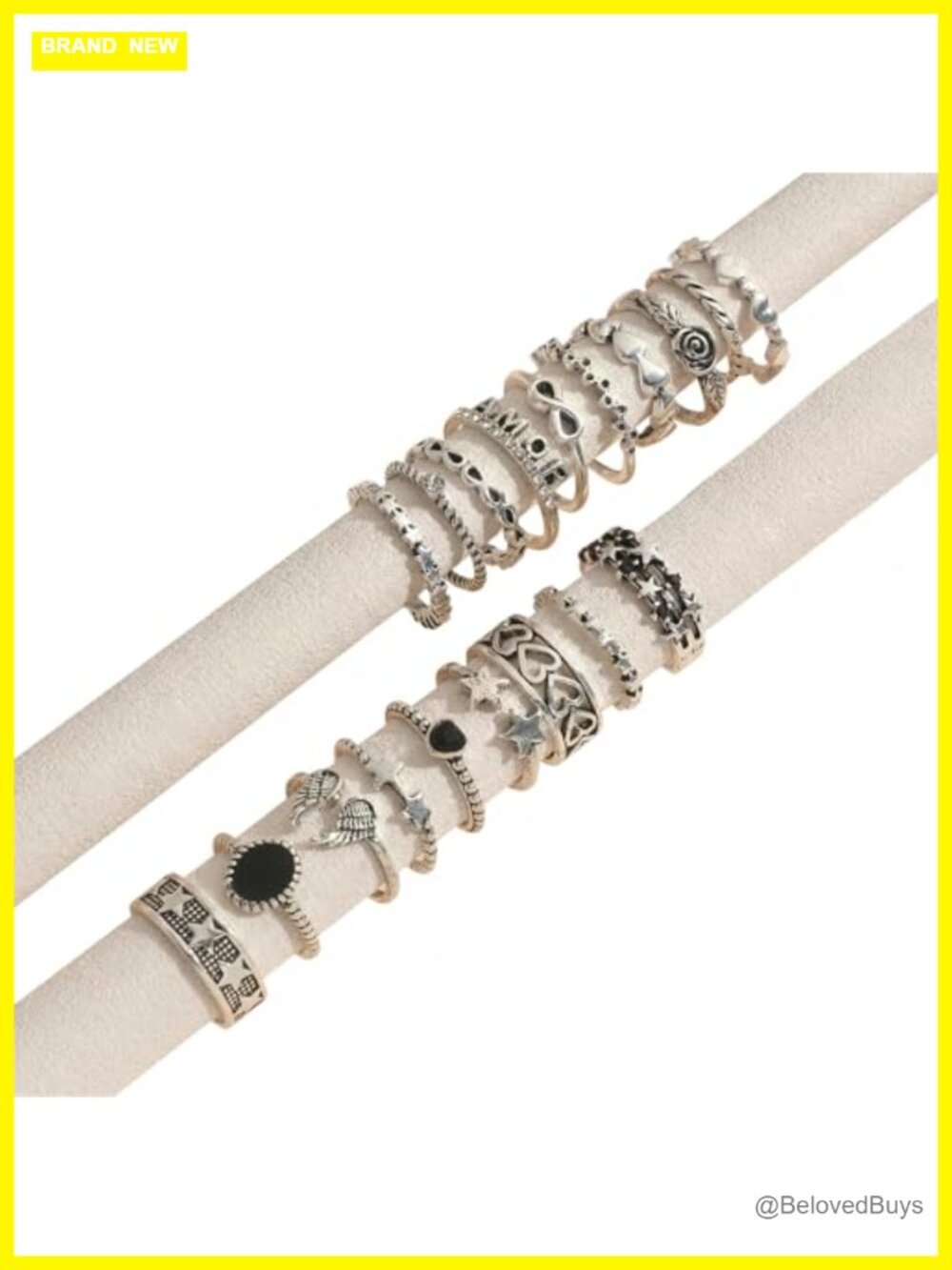Gothic Stackable Rings Set Snake Design Knuckle Rings Vintage Style